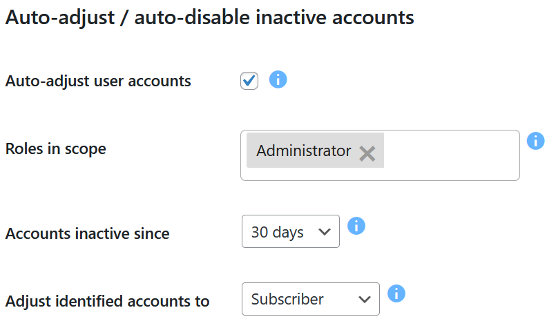 WP Admin Audit - Auto-disable inactive WordPress admin accounts